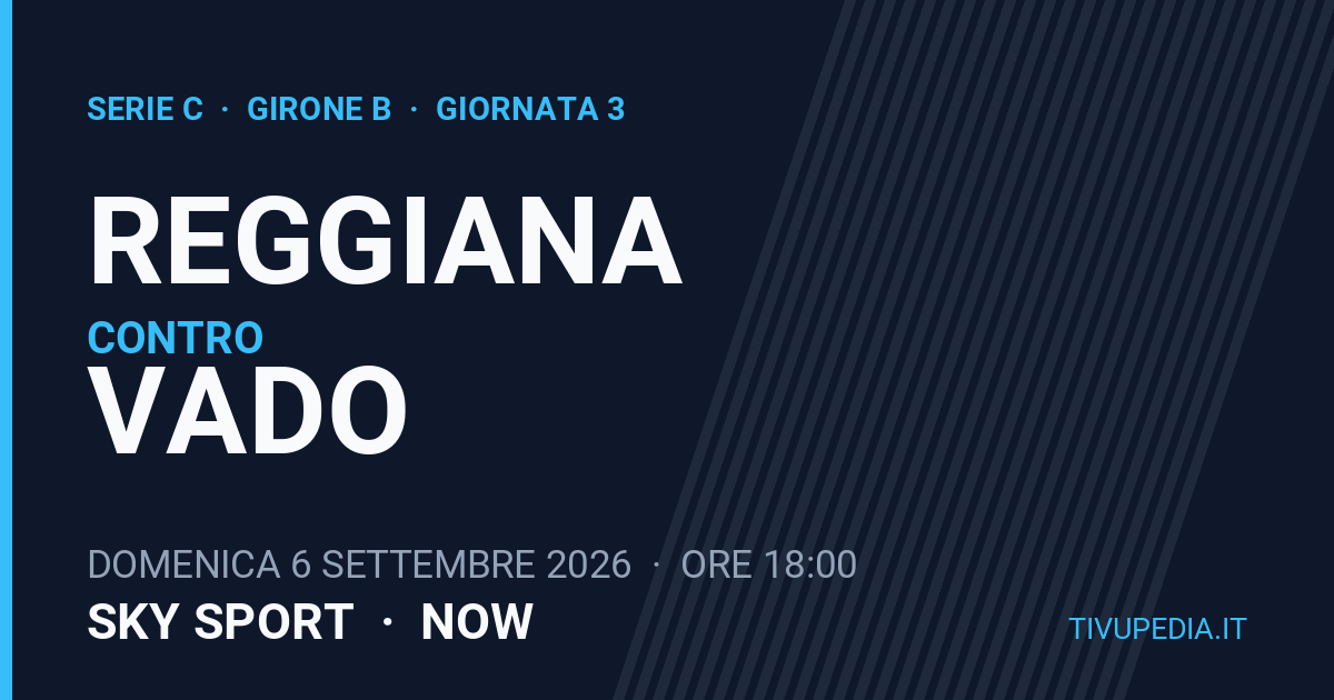 Reggiana contro Vado, Serie C