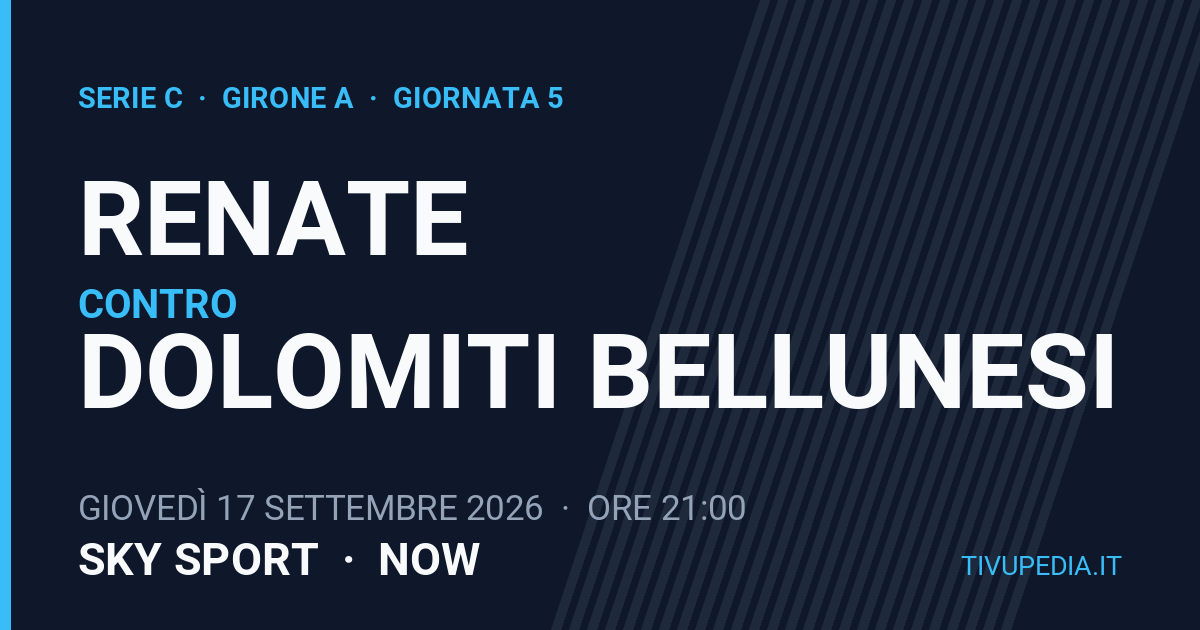 Renate contro Dolomiti Bellunesi, Serie C