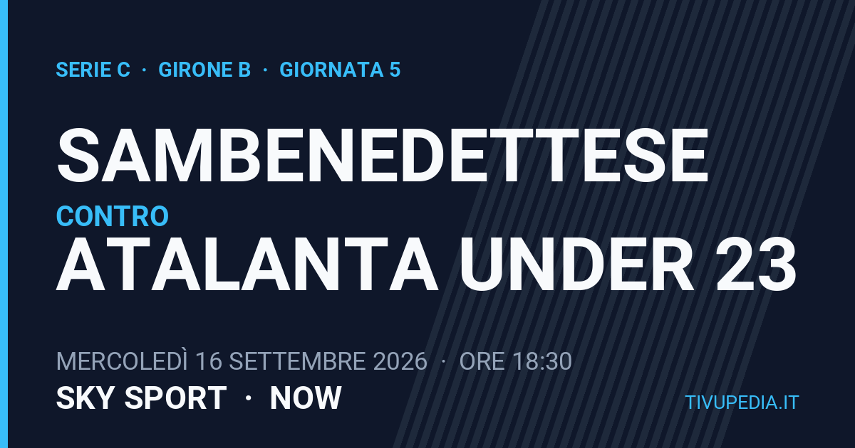 Sambenedettese contro Atalanta Under 23, Serie C