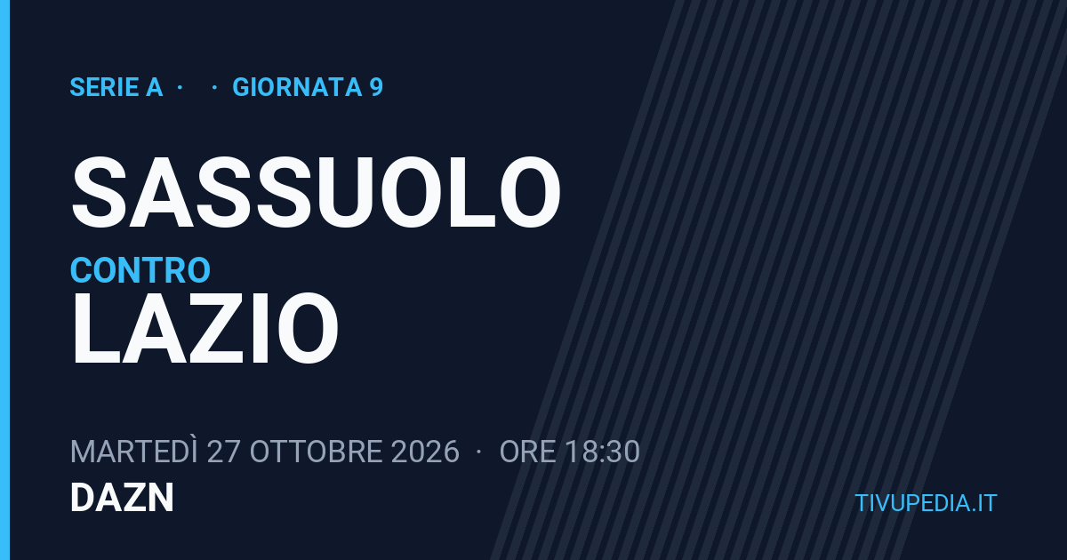 Sassuolo contro Lazio, Serie A