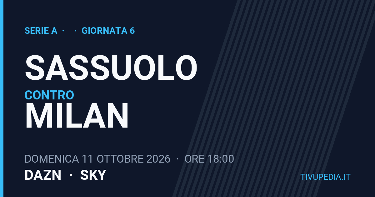 Sassuolo contro Milan, Serie A