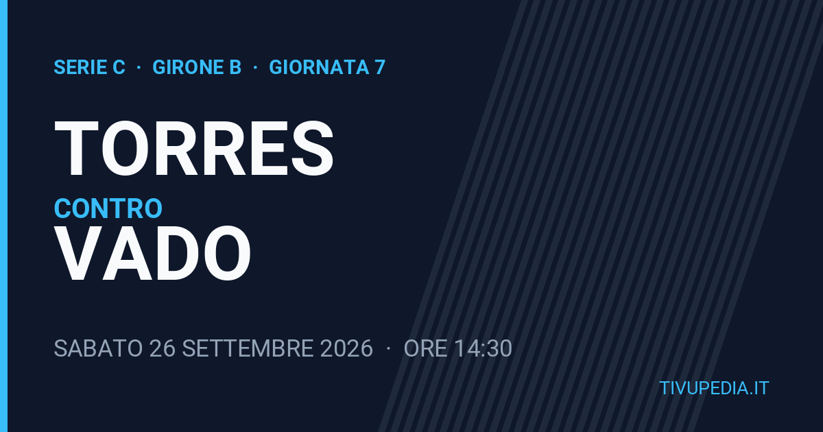 Torres contro Vado, Serie C
