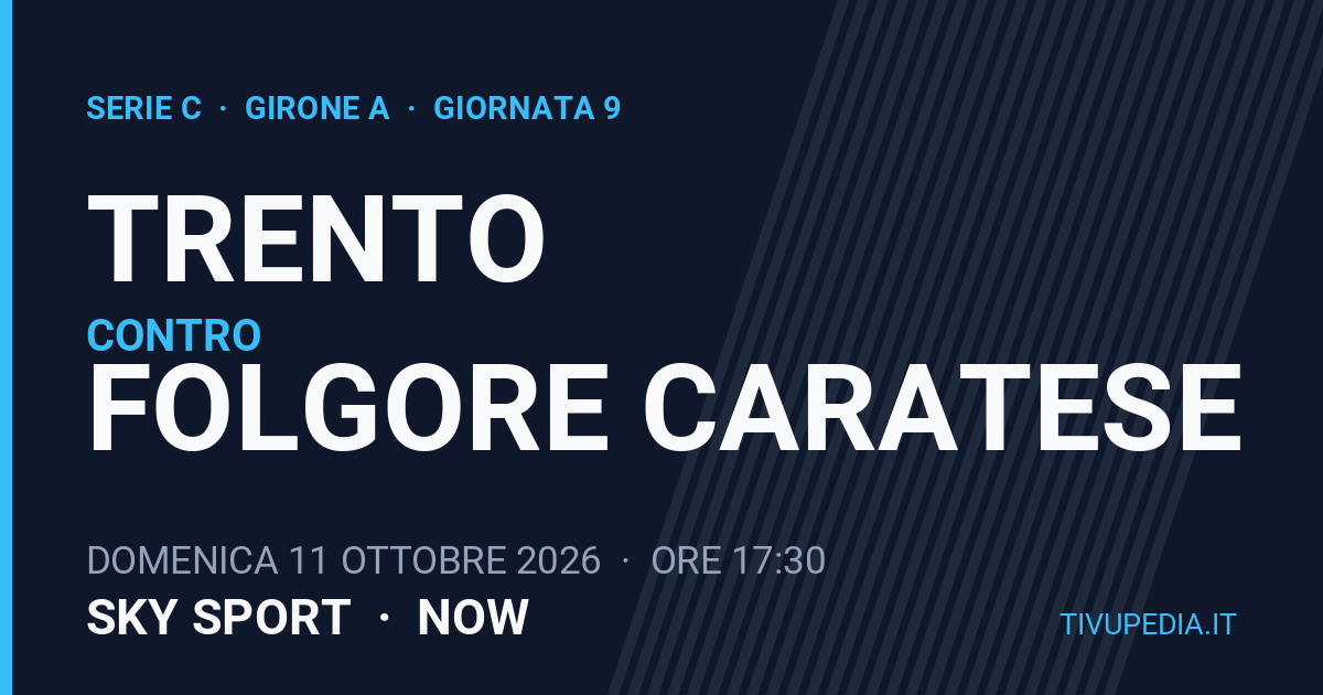 Trento contro Folgore Caratese, Serie C
