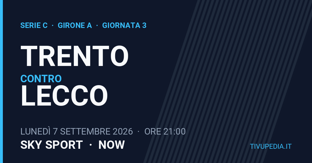 Trento contro Lecco, Serie C