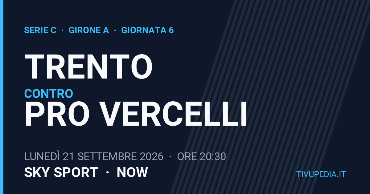 Trento contro Pro Vercelli, Serie C