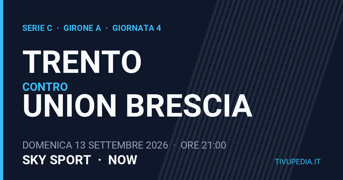 Trento contro Union Brescia, Serie C