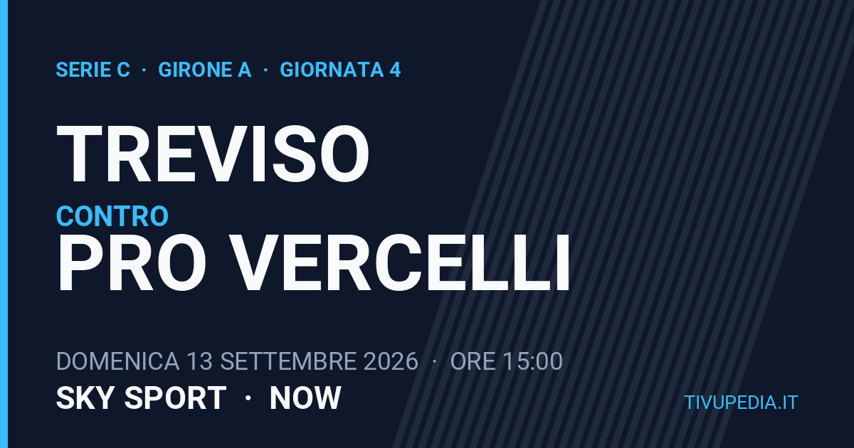Treviso contro Pro Vercelli, Serie C