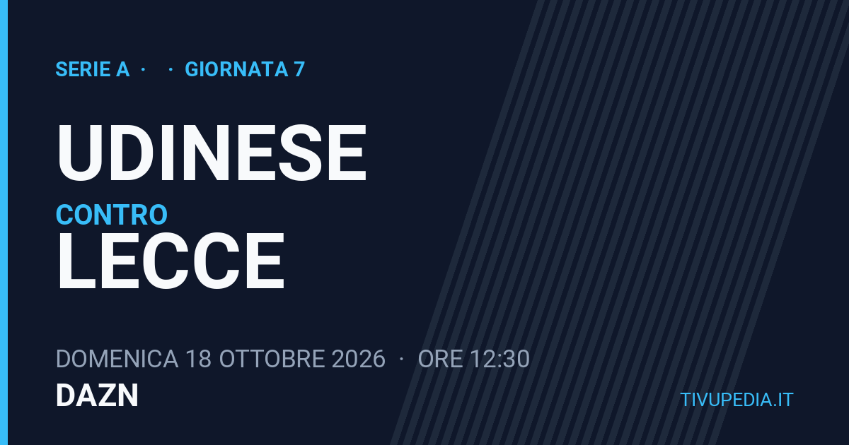 Udinese contro Lecce, Serie A