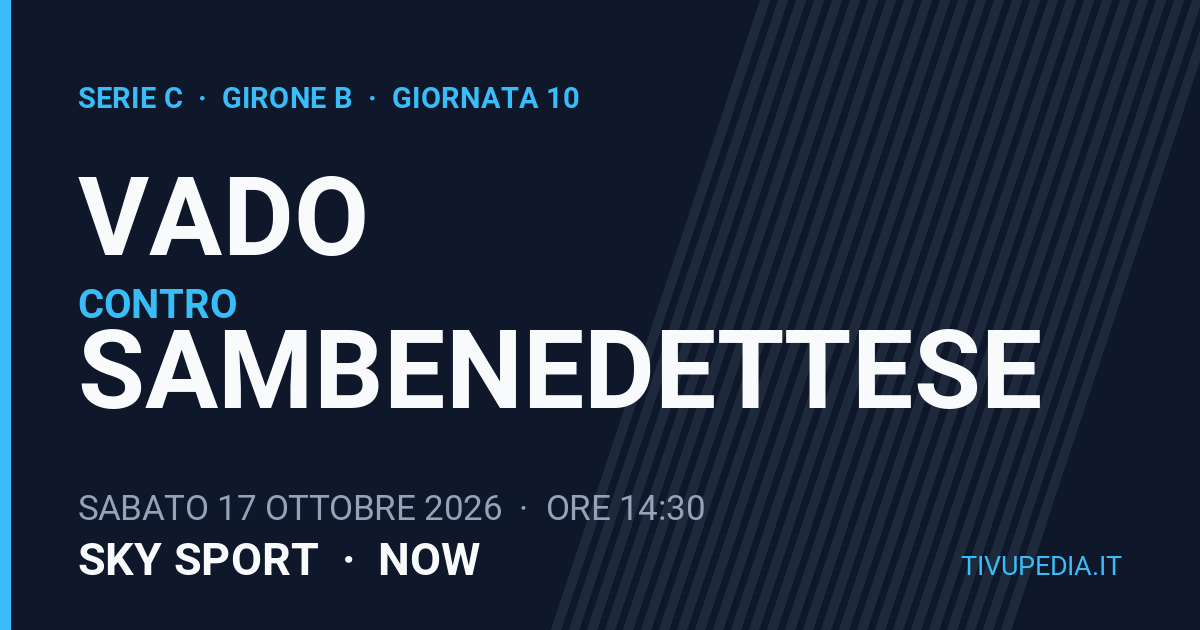 Vado contro Sambenedettese, Serie C