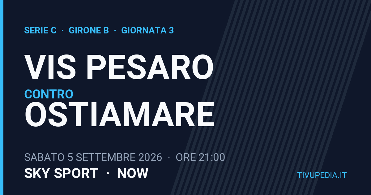 Vis Pesaro contro Ostiamare, Serie C