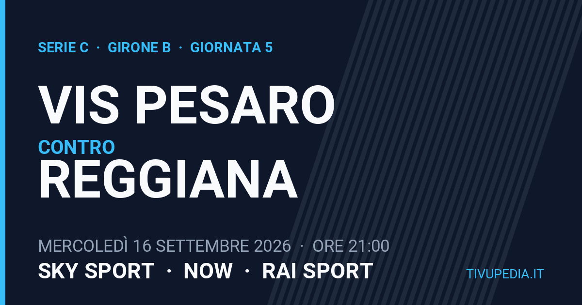 Vis Pesaro contro Reggiana, Serie C