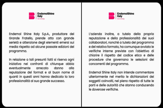 Endemol Rilascia un Comunicato sul Grande Fratello: La Situazione di Alfonso Signorini